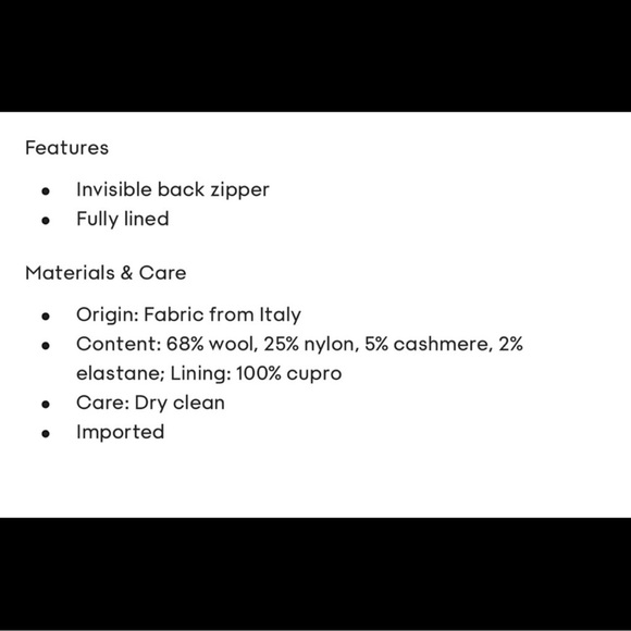 Wilfred Dorine Houndstooth wool/cashmere skirt size 00 - Picture 4 of 5